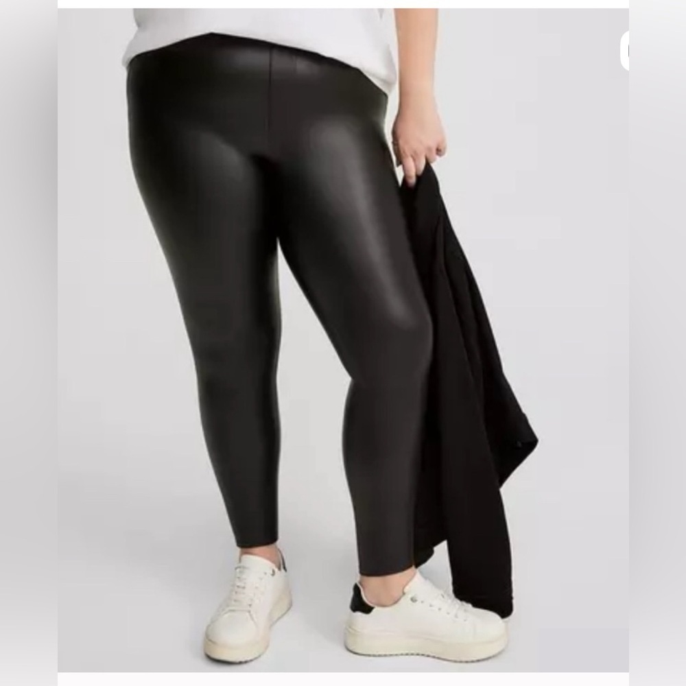 Torrid Black Faux Leather Liquid Black Leggings